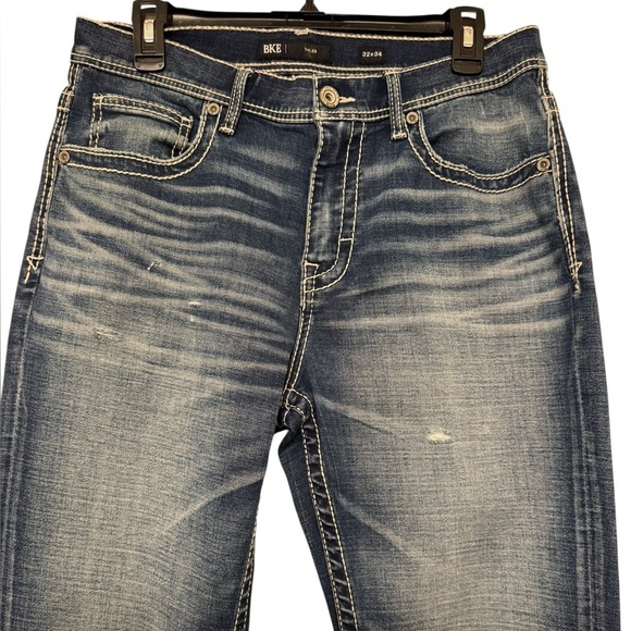 BKE Tyler Straight Leg Stretch Distressed Jeans - Picture 3 of 8